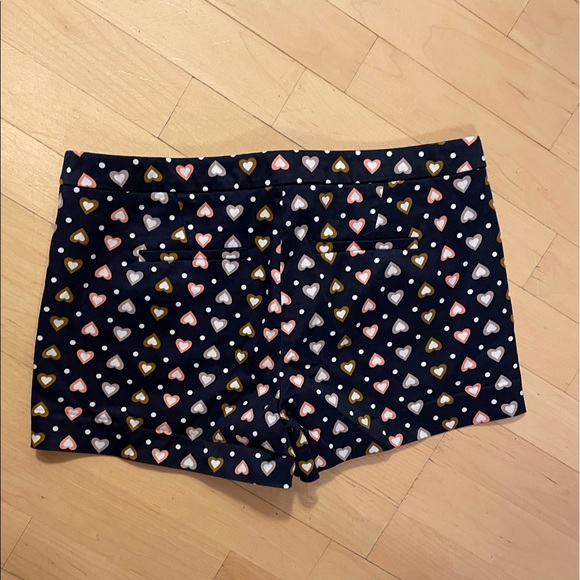 J Crew polkadot hearts navy shorts size 10 - Picture 2 of 3